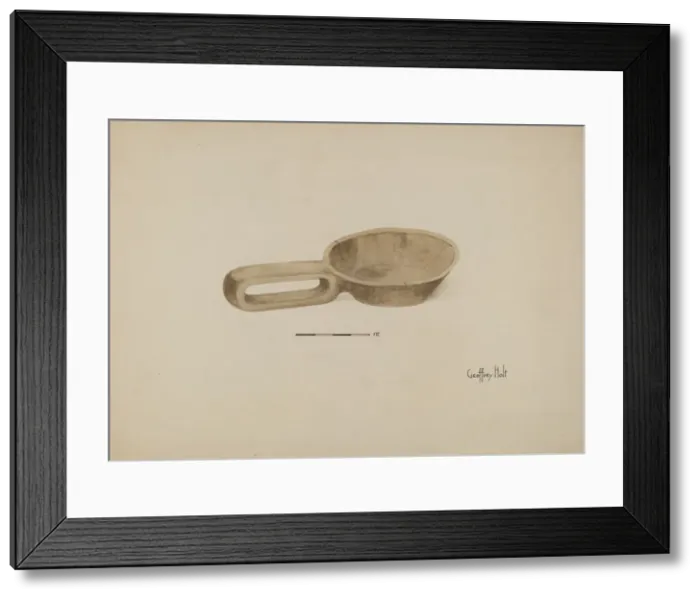 Framed Print : Oil Wood Ladle, 1935 / 1942. Creator: Geoffrey Holt Framed Print : Oil Wood Ladle, 1935 / 1942. Creator: Geoffrey Holt