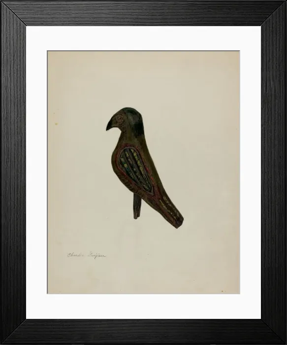 Framed Print : Pa. German Toy Bird, c. 1939. Creator: Charles Garjian Framed Print : Pa. German Toy Bird, c. 1939. Creator: Charles Garjian
