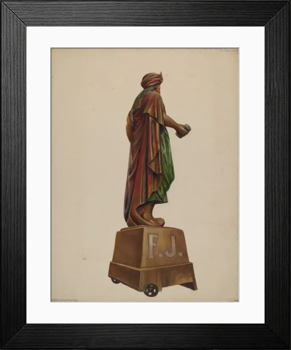 Framed Print : Cigar Store Figure, c. 1937. Creator: Walter Hochstrasser Framed Print : Cigar Store Figure, c. 1937. Creator: Walter Hochstrasser