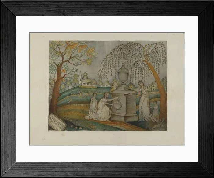 Framed Print : Mourning Embroidery, 1935 / 1942. Creator: Harry Jennings Framed Print : Mourning Embroidery, 1935 / 1942. Creator: Harry Jennings