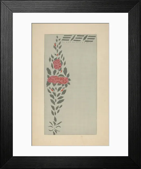 Framed Print : Stencilled Wall (Detail), c. 1937. Creator: Ray Holden Framed Print : Stencilled Wall (Detail), c. 1937. Creator: Ray Holden