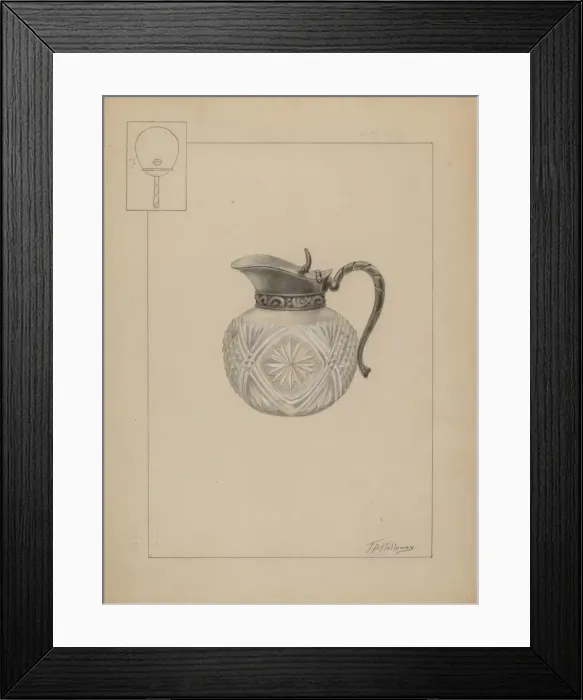 Framed Print : Syrup Pitcher, c. 1937. Creator: Thomas Holloway