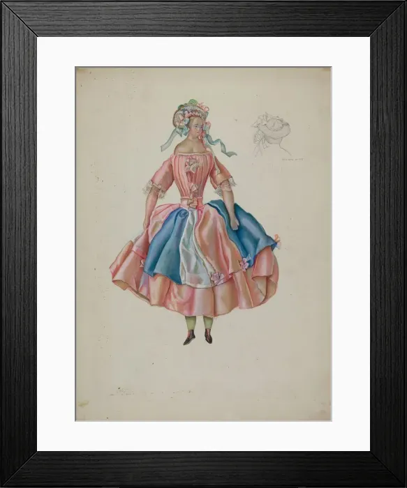 Framed Print : Doll in Costume, c. 1937. Creator: Gwyneth King Framed Print : Doll in Costume, c. 1937. Creator: Gwyneth King