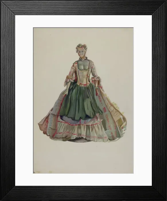 Framed Print : Fashion Doll, c. 1937. Creator: Gwyneth King Framed Print : Fashion Doll, c. 1937. Creator: Gwyneth King