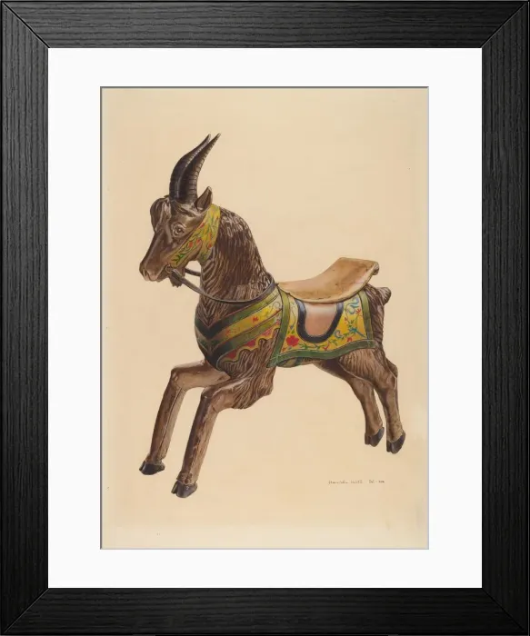 Framed Print : Hobby Goat, c. 1939. Creator: Henrietta S. Hukill Framed Print : Hobby Goat, c. 1939. Creator: Henrietta S. Hukill