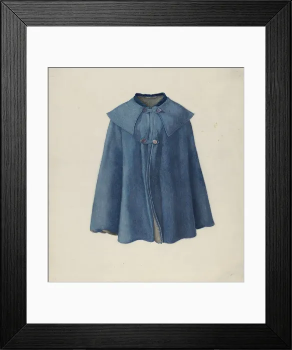 Framed Print : Womans Cape, c. 1936. Creator: Helen E. Gilman Framed Print : Womans Cape, c. 1936. Creator: Helen E. Gilman