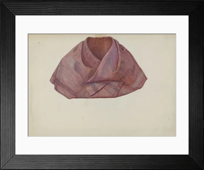 Framed Print : Shaker Kerchief, c. 1936. Creator: Helen E. Gilman Framed Print : Shaker Kerchief, c. 1936. Creator: Helen E. Gilman