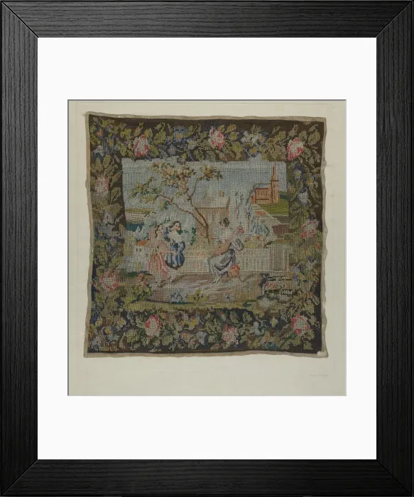 Framed Print : Embroidered Picture, 1935 / 1942. Creator: Frank J Mace Framed Print : Embroidered Picture, 1935 / 1942. Creator: Frank J Mace