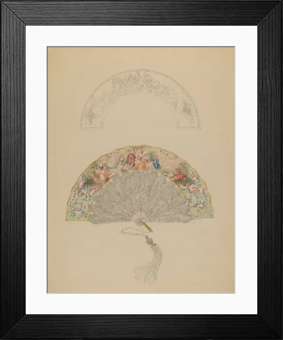 Framed Print : Fan, c. 1936. Creator: Rosalia Lane Framed Print : Fan, c. 1936. Creator: Rosalia Lane
