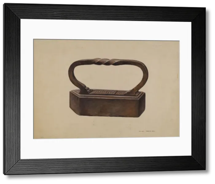 Framed Print : Tailors Goose Iron, c. 1939. Creator: Henrietta S. Hukill Framed Print : Tailors Goose Iron, c. 1939. Creator: Henrietta S. Hukill