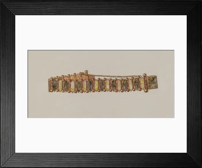 Framed Print : Bracelet, c. 1936. Creator: Gordena Jackson Framed Print : Bracelet, c. 1936. Creator: Gordena Jackson
