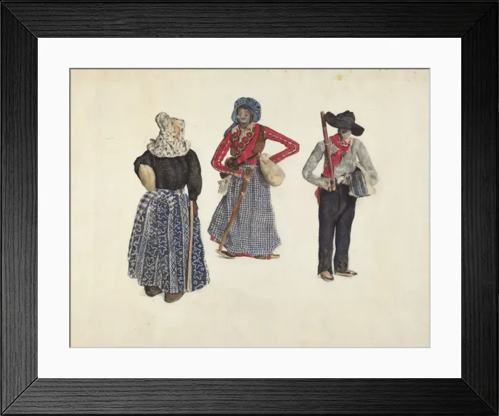 Framed Print : American Dolls, c. 1936. Creator: Jane Iverson Framed Print : American Dolls, c. 1936. Creator: Jane Iverson