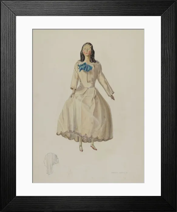 Framed Print : Doll, c. 1938. Creator: Harry Grossen Framed Print : Doll, c. 1938. Creator: Harry Grossen