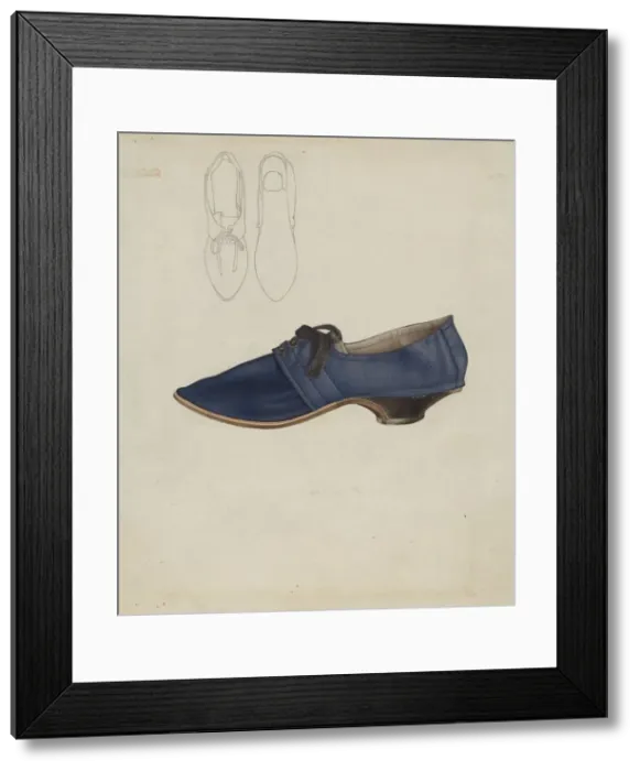 Framed Print : Womans Shoe, 1935 / 1942. Creator: Joseph Goldberg Framed Print : Womans Shoe, 1935 / 1942. Creator: Joseph Goldberg