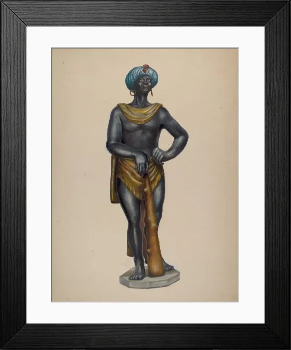 Framed Print : Nubian Slave Figure, c. 1937. Creator: Walter Hochstrasser Framed Print : Nubian Slave Figure, c. 1937. Creator: Walter Hochstrasser