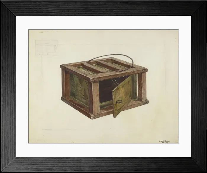 Framed Print : Foot Warmer, c. 1936. Creator: James M. Lawson Framed Print : Foot Warmer, c. 1936. Creator: James M. Lawson