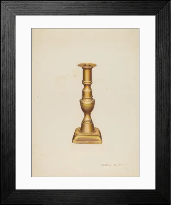 Framed Print : Candlestick, c. 1938. Creator: Leslie Macklem Framed Print : Candlestick, c. 1938. Creator: Leslie Macklem