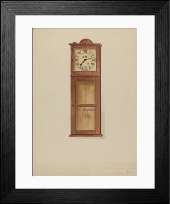 Framed Print : Shaker Wall Clock, 1936. Creator: Anne Ger Framed Print : Shaker Wall Clock, 1936. Creator: Anne Ger