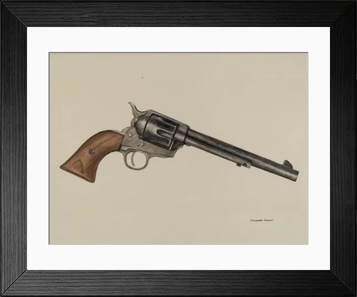 Framed Print : Revolver, c. 1942. Creator: Elizabeth Johnson Framed Print : Revolver, c. 1942. Creator: Elizabeth Johnson