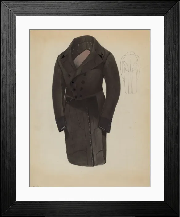 Framed Print : Coat, c. 1937. Creator: Creighton Kay-Scott Framed Print : Coat, c. 1937. Creator: Creighton Kay-Scott