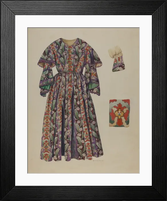 Framed Print : Pa. German Dress, 1935 / 1942. Creator: Betty Jacob Framed Print : Pa. German Dress, 1935 / 1942. Creator: Betty Jacob