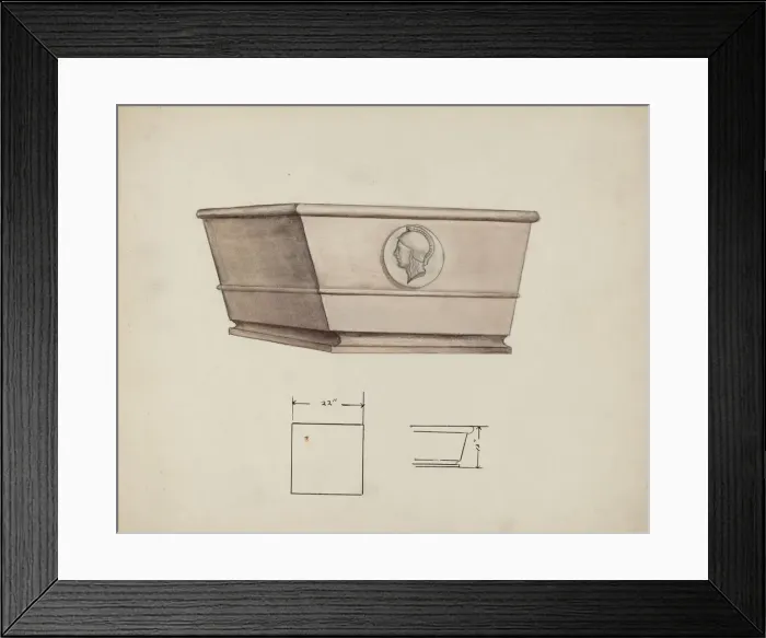 Framed Print : Urn Design, c. 1940. Creator: Charles Goodwin Framed Print : Urn Design, c. 1940. Creator: Charles Goodwin