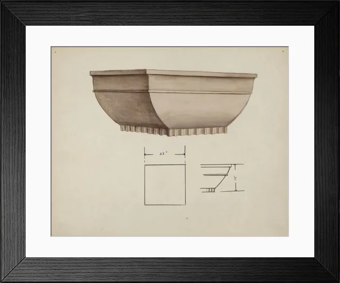 Framed Print : Urn Design, c. 1940. Creator: Charles Goodwin Framed Print : Urn Design, c. 1940. Creator: Charles Goodwin
