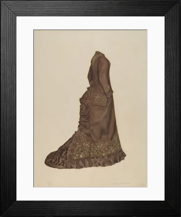 Framed Print : Dress, 1935 / 1942. Creator: Irene Lawson Framed Print : Dress, 1935 / 1942. Creator: Irene Lawson