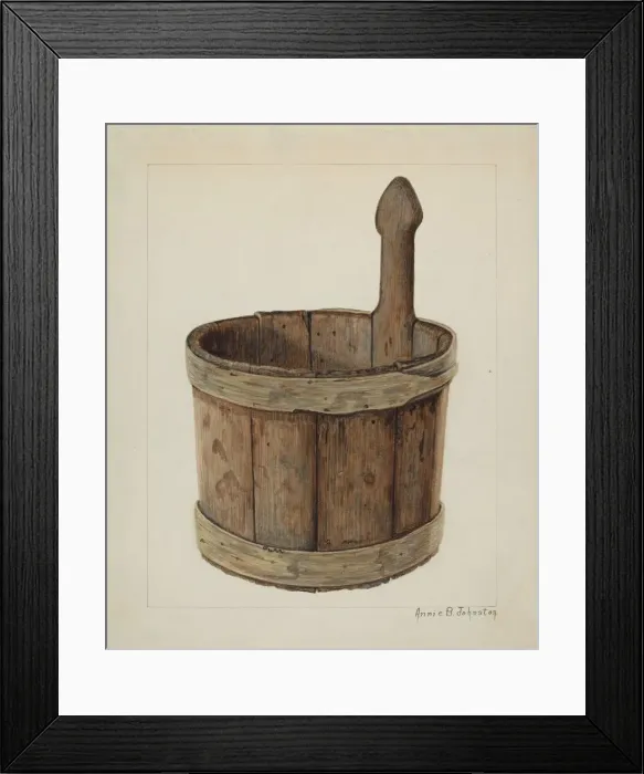 Framed Print : Cedar Piggin, c. 1938. Creator: Annie B Johnston Framed Print : Cedar Piggin, c. 1938. Creator: Annie B Johnston