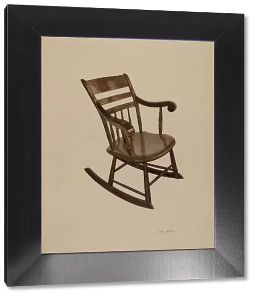 Pa. German Rocking Chair, c. 1940. Creator: LeRoy Griffith
