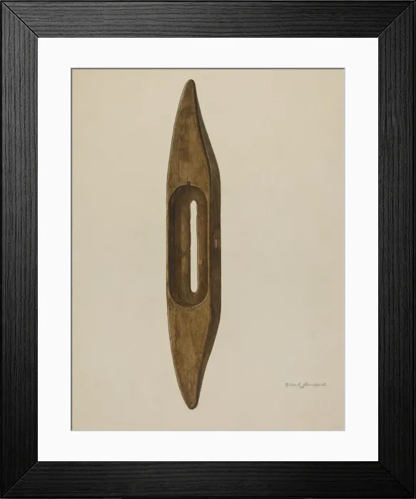 Framed Print : Cloth Shuttle, 1939. Creator: Albert Geuppert Framed Print : Cloth Shuttle, 1939. Creator: Albert Geuppert