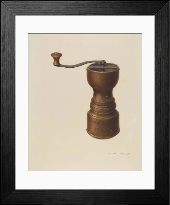 Framed Print : Coffee Grinder, c. 1939. Creator: DJ Grant Framed Print : Coffee Grinder, c. 1939. Creator: DJ Grant