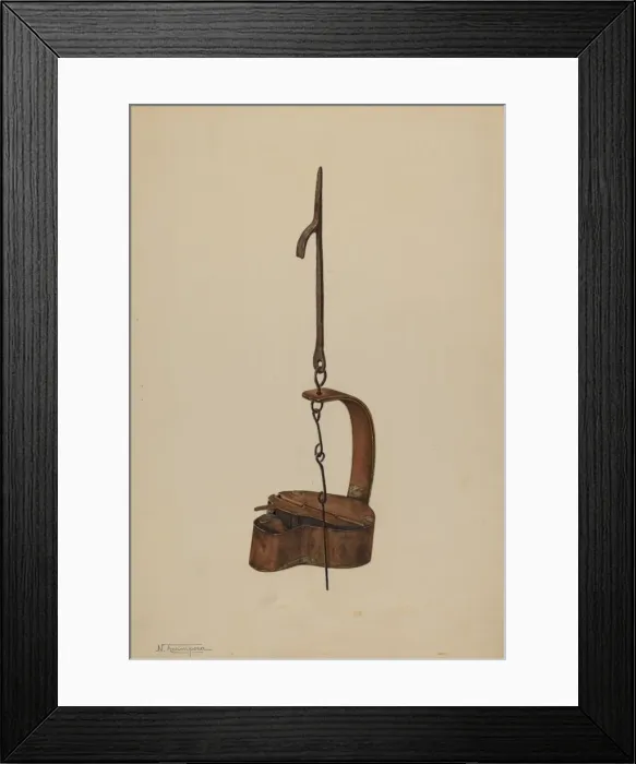 Framed Print : Betty Lamp, c. 1939. Creator: Nicholas Acampora Framed Print : Betty Lamp, c. 1939. Creator: Nicholas Acampora