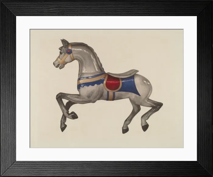 Framed Print : Carousel Horse, c. 1939. Creator: Dorothy Handy Framed Print : Carousel Horse, c. 1939. Creator: Dorothy Handy