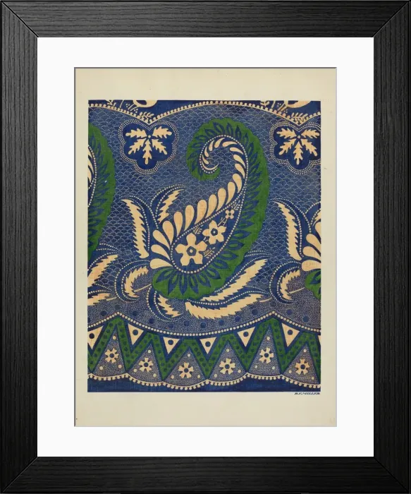 Framed Print : Skirt - Border Design, c. 1937. Creator: Randolph F Miller Framed Print : Skirt - Border Design, c. 1937. Creator: Randolph F Miller