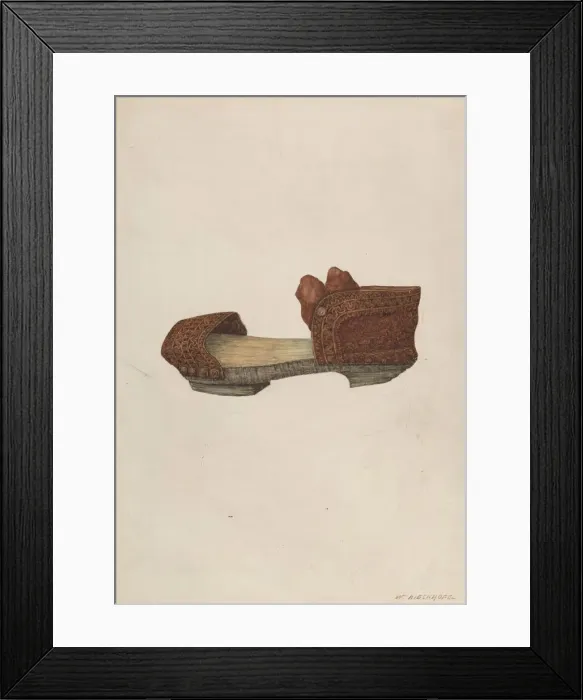 Framed Print : Womans Sandal, c. 1939. Creator: William Kieckhofel Framed Print : Womans Sandal, c. 1939. Creator: William Kieckhofel
