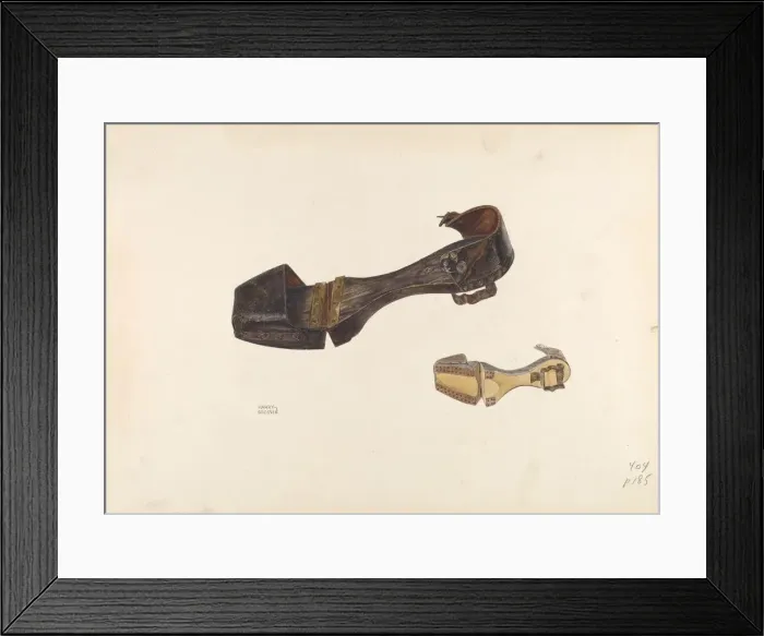 Framed Print : Womans Clogs, c. 1938. Creator: Harry Grossen Framed Print : Womans Clogs, c. 1938. Creator: Harry Grossen