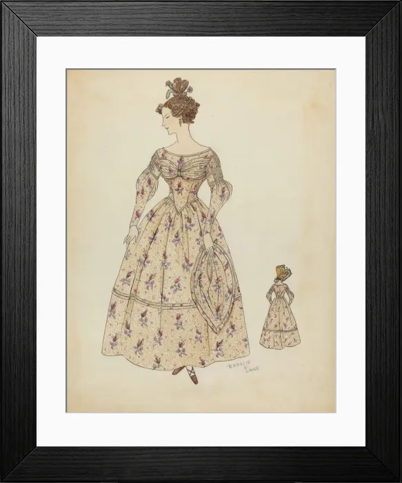 Framed Print : Dress, c. 1940. Creator: Rosalia Lane Framed Print : Dress, c. 1940. Creator: Rosalia Lane