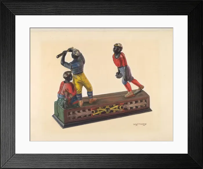 Framed Print : Toy Bank, c. 1938. Creator: Chris Makrenos Framed Print : Toy Bank, c. 1938. Creator: Chris Makrenos