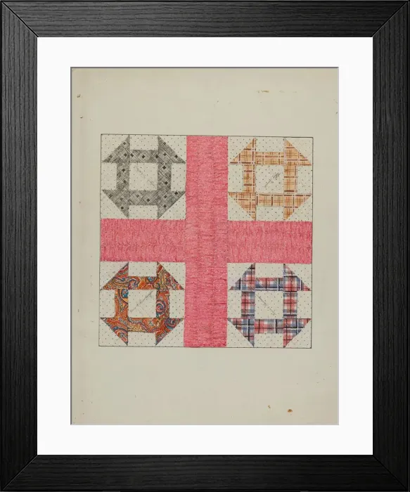 Framed Print : Autographed Quilt, c. 1940. Creator: Margaret Linsley Framed Print : Autographed Quilt, c. 1940. Creator: Margaret Linsley