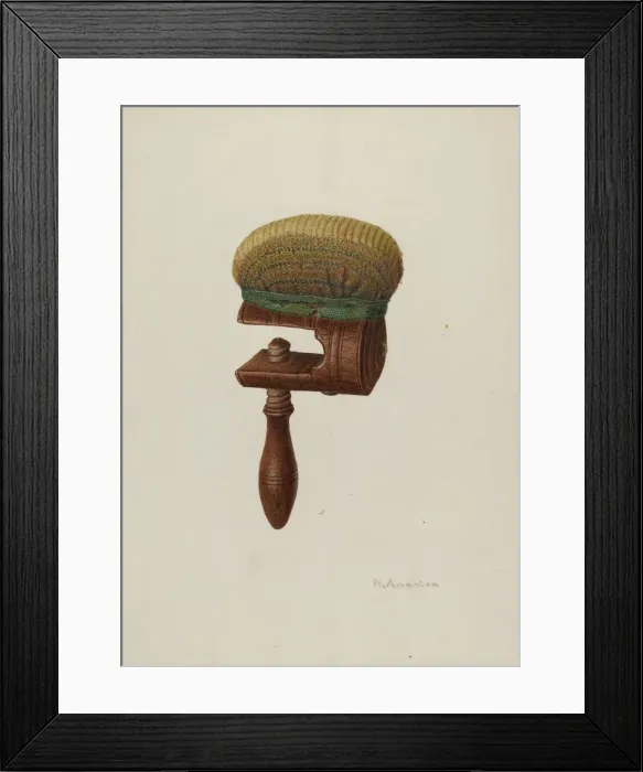 Framed Print : Clamp Pincushion, 1940. Creator: Nicholas Amantea Framed Print : Clamp Pincushion, 1940. Creator: Nicholas Amantea