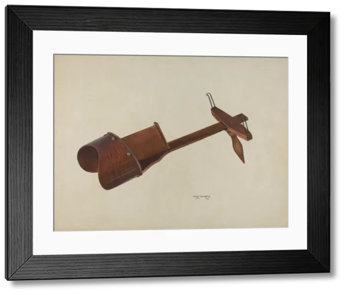 Framed Print : Parlor Stereoscope, c. 1937. Creator: Chris Makrenos