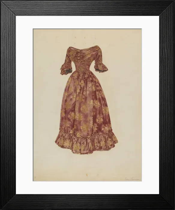 Framed Print : Dress, c. 1938. Creator: Irene Lawson Framed Print : Dress, c. 1938. Creator: Irene Lawson