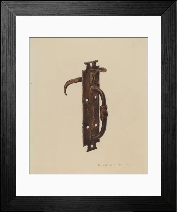 Framed Print : Norfolk Latch, c. 1939. Creator: Henrietta S. Hukill Framed Print : Norfolk Latch, c. 1939. Creator: Henrietta S. Hukill