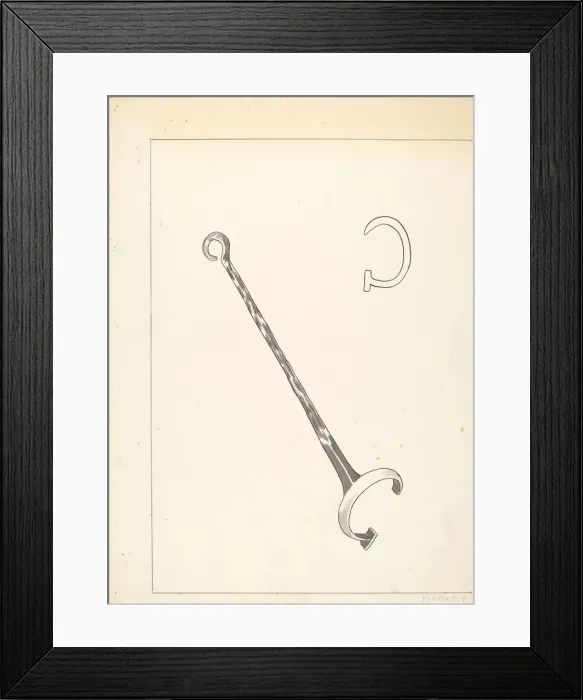 Framed Print : Branding Iron, c. 1936. Creator: J. Henry Marley Framed Print : Branding Iron, c. 1936. Creator: J. Henry Marley
