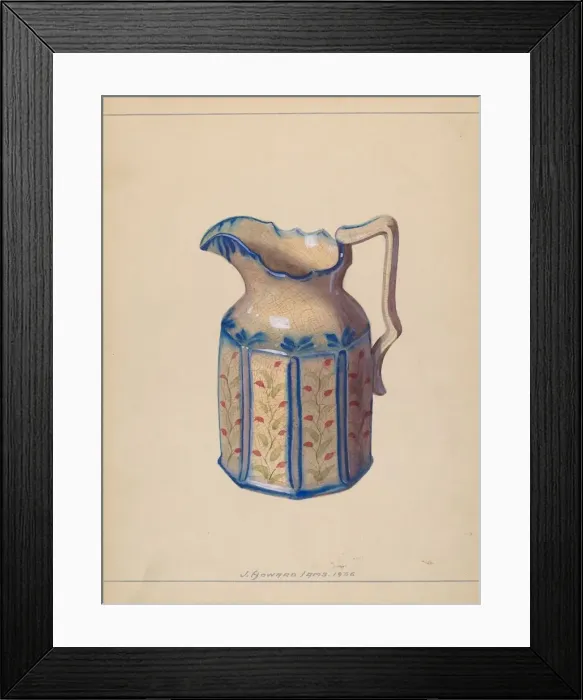 Framed Print : Pitcher, 1936. Creator: J. Howard Iams Framed Print : Pitcher, 1936. Creator: J. Howard Iams