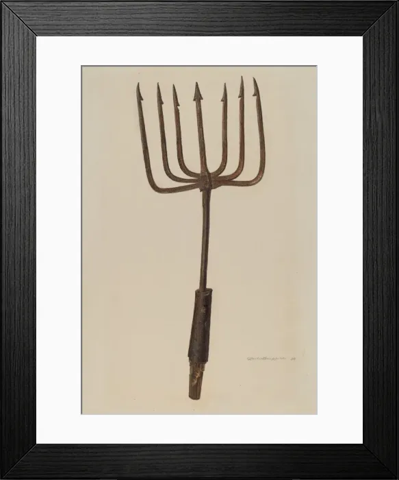 Framed Print : Fishing Spear, 1938. Creator: Albert Geuppert Framed Print : Fishing Spear, 1938. Creator: Albert Geuppert