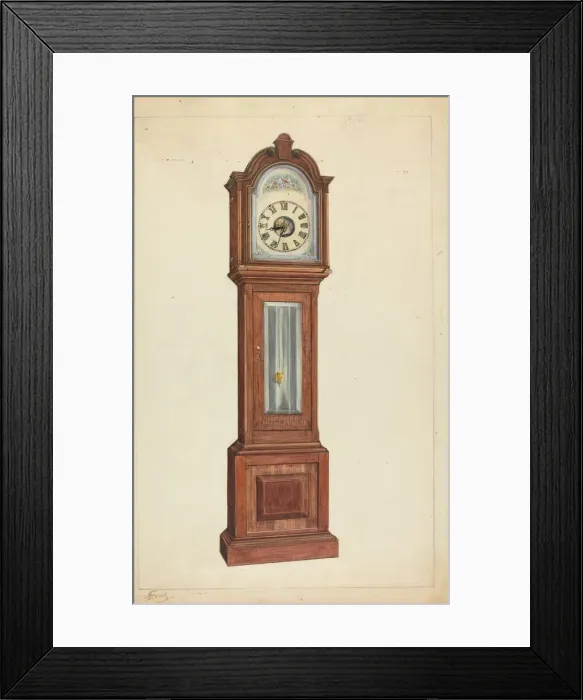 Framed Print : Clock, c. 1935. Creator: Nicholas Gorid Framed Print : Clock, c. 1935. Creator: Nicholas Gorid