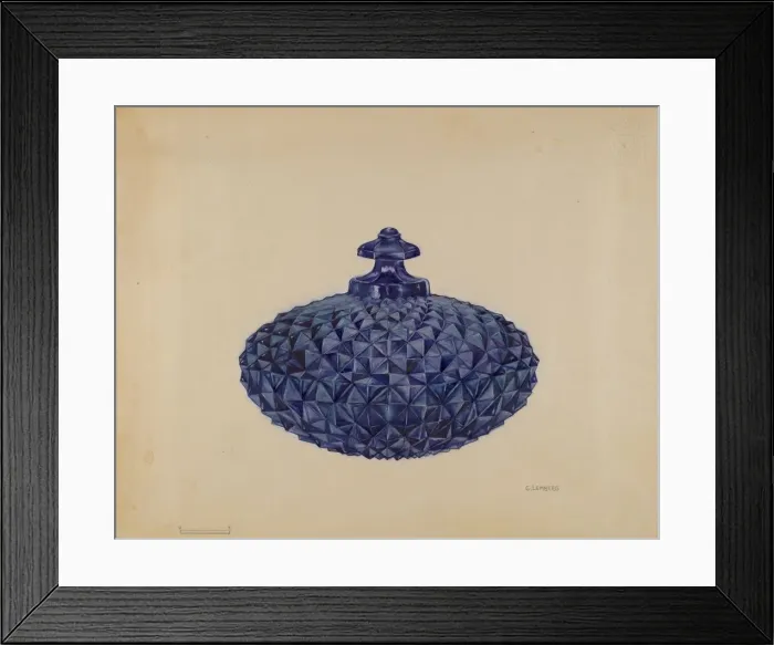 Framed Print : Covered Butter Dish, c. 1936. Creator: Gertrude Lemberg Framed Print : Covered Butter Dish, c. 1936. Creator: Gertrude Lemberg