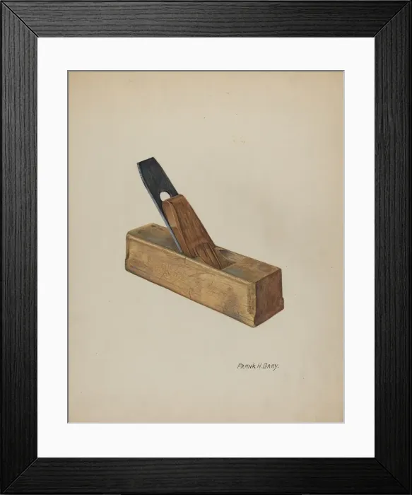 Framed Print : Carpenters Small Plane, c. 1937. Creator: Frank Gray Framed Print : Carpenters Small Plane, c. 1937. Creator: Frank Gray